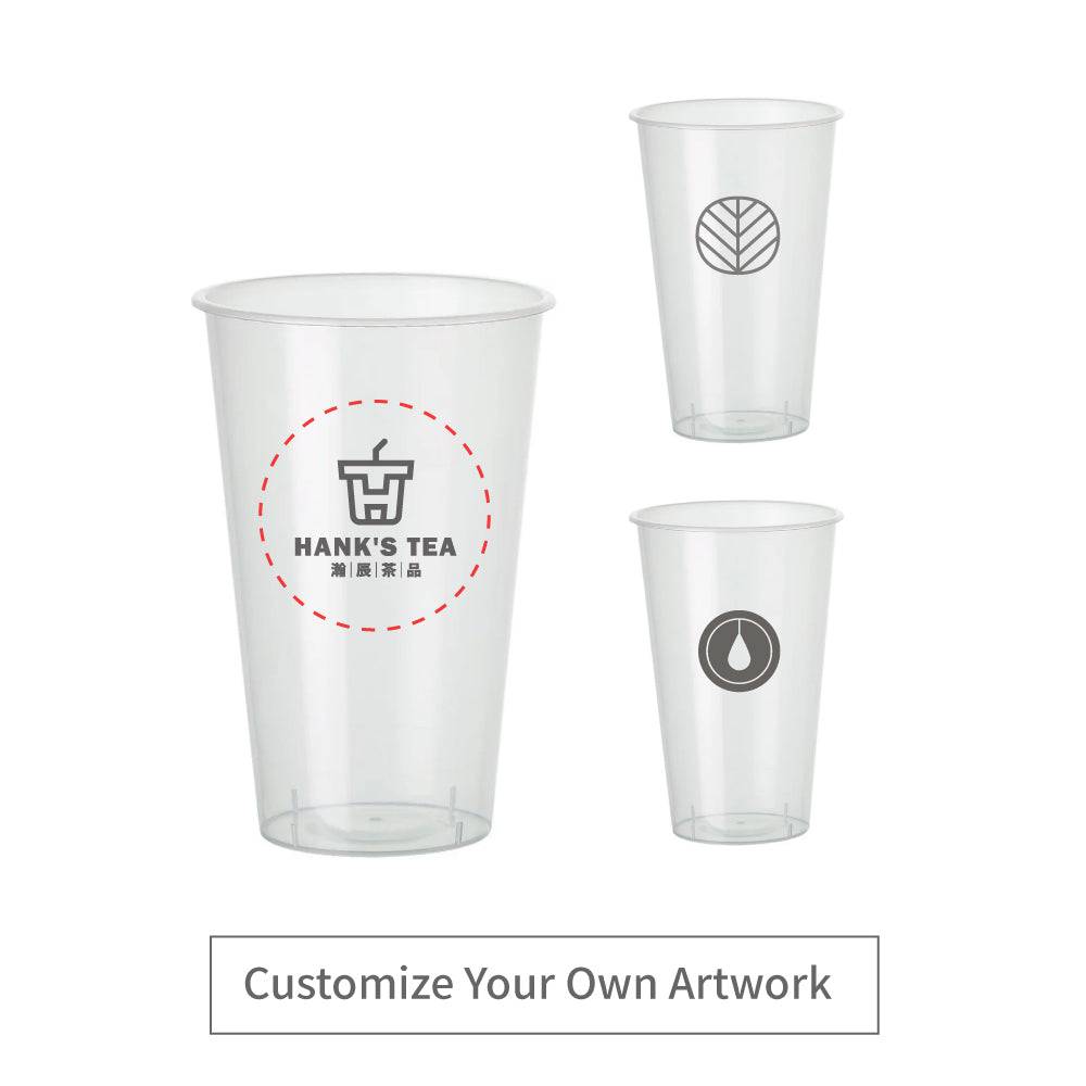 500ml PP Plastic Cup 90mm Custom Print